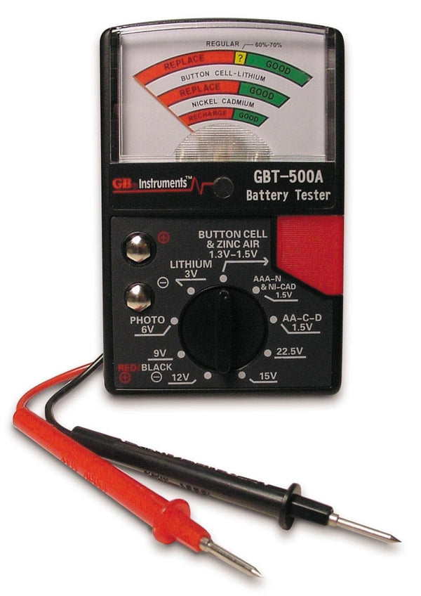 Gardner Bender GBT-500A Analog Battery Tester, Batteries 1.5V to 22.5V, Easy-to-Read Indicator, Includes Test Leads - Premium Cell Phone Parts from Gardner Bender - Just $19.99! Shop now at Handbags Specialist Headquarter