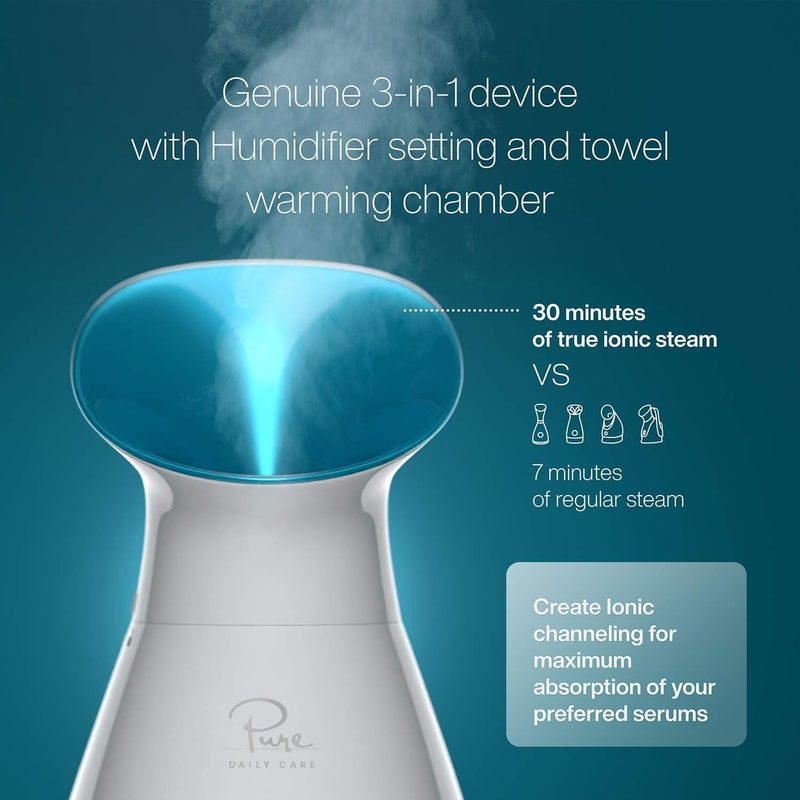NanoSteamer Large 3-in-1 Nano Ionic Facial Steamer with Precise Temp Control - Humidifier - Unclogs Pores - Blackheads - Spa Quality - Bonus 5 Piece Stainless Steel Skin Kit (Teal) - Premium Health Care from Visit the Pure Daily Care Store - Just $63.99! Shop now at Handbags Specialist Headquarter