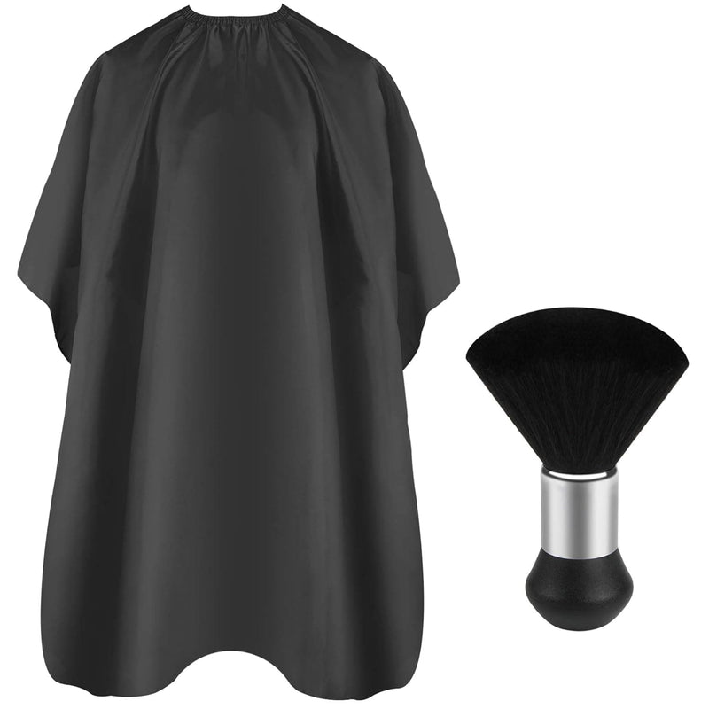 Professional Hair Cutting Cape with Neck Duster Brush, Salon Barber Cape, Hair Cutting Accessories (Black) - Premium Hair Cutting Tools from Visit the FEBSNOW Store - Just $12.99! Shop now at Handbags Specialist Headquarter