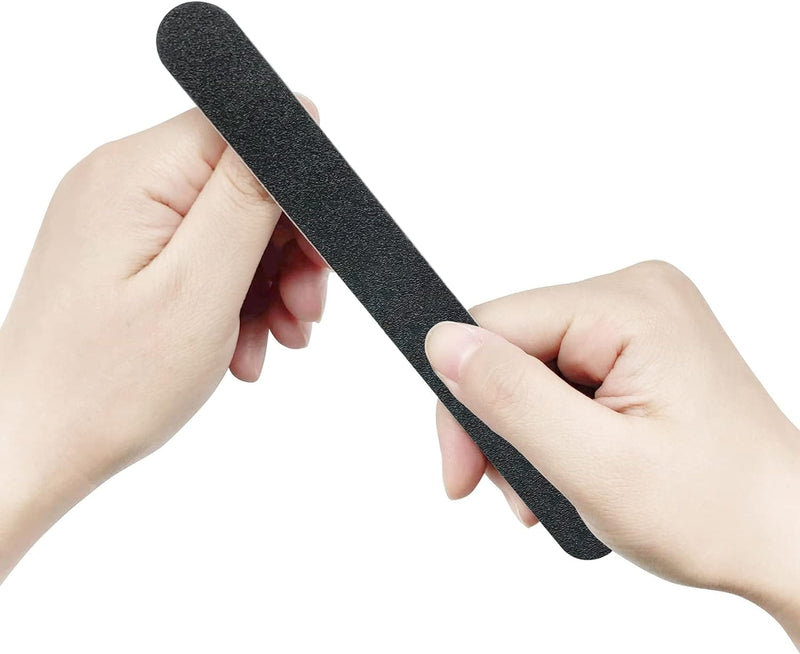 HeeYaa Nail File 10 PCS Professional Double Sided 100/180 Grit Nail Files Emery Board Black Manicure Pedicure Tool and Nail Buffering Files - Premium Hand, Foot & Nail Tools from Visit the HeeYaa Store - Just $6.99! Shop now at Handbags Specialist Headquarter