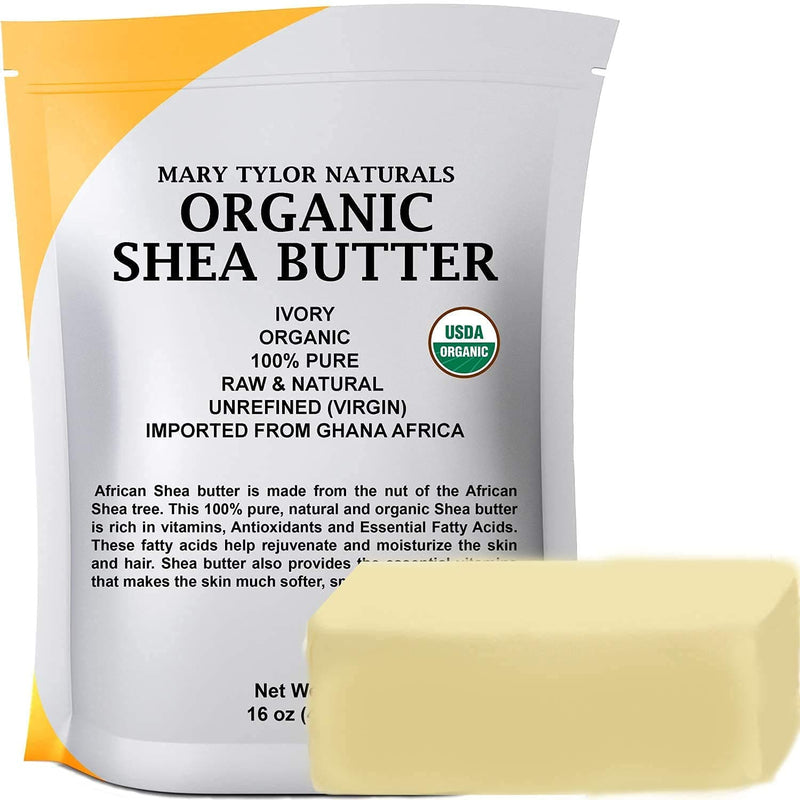 Mary Tylor Naturals Organic Shea butter 1 lb — USDA Certified Raw, Unrefined, Ivory From Ghana Africa — Great for Hair, Skin and all your DIY Projects - Premium Body Butters from Visit the Mary Tylor Naturals Store - Just $23.99! Shop now at Handbags Specialist Headquarter