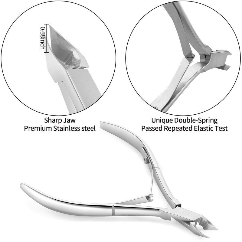 Cuticle Trimmer with Pusher -YINYIN Remover Nippers Professional Stainless Steel and Cutter Clippers Durable Pedicure Manicure Tools for Fingernails Toenails - Premium Hand, Foot & Nail Tools from Brand: YINYIN - Just $11.99! Shop now at Handbags Specialist Headquarter