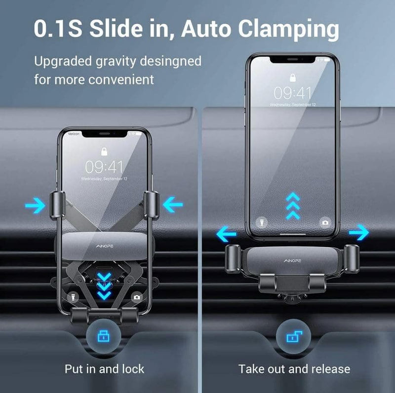 AINOPE Phone Holders for Your Car Vent 2023 Upgrade Gravity Car Phone Holder Mount for iPhone with Newest Air Vent Clip Auto Lock Cell Phone Car Mount fits for iPhone 15 Pro Max 14 13 12 & All Phones - Premium Cell Phone Accessories from Visit the AINOPE Store - Just $20.98! Shop now at Handbags Specialist Headquarter