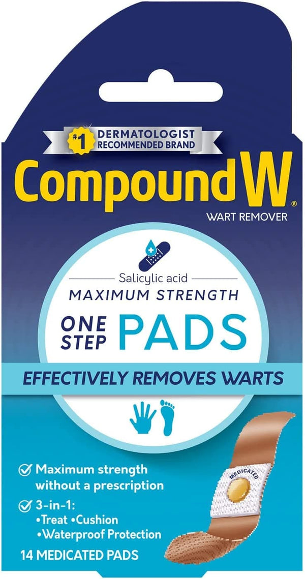 Compound W Wart Remover Maximum Strength One Step Pads, 14 Medicated Pads - Premium Health Care from Visit the Compound W Store - Just $10.94! Shop now at Handbags Specialist Headquarter