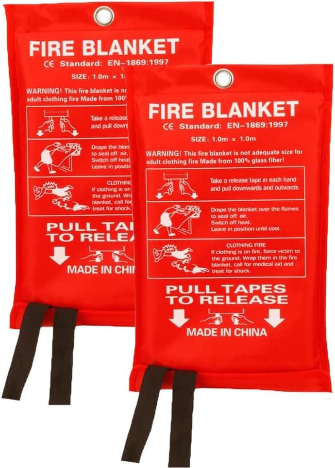 Fire Blankets 2 Pack, Fiberglass Suppression Emergency Fire Blanket, Emergency Survival Safety Cover for Home, Kitchen, Car & Office (39.3 inch) - Premium DECOR from Brand: Jdox - Just $42.99! Shop now at Handbags Specialist Headquarter