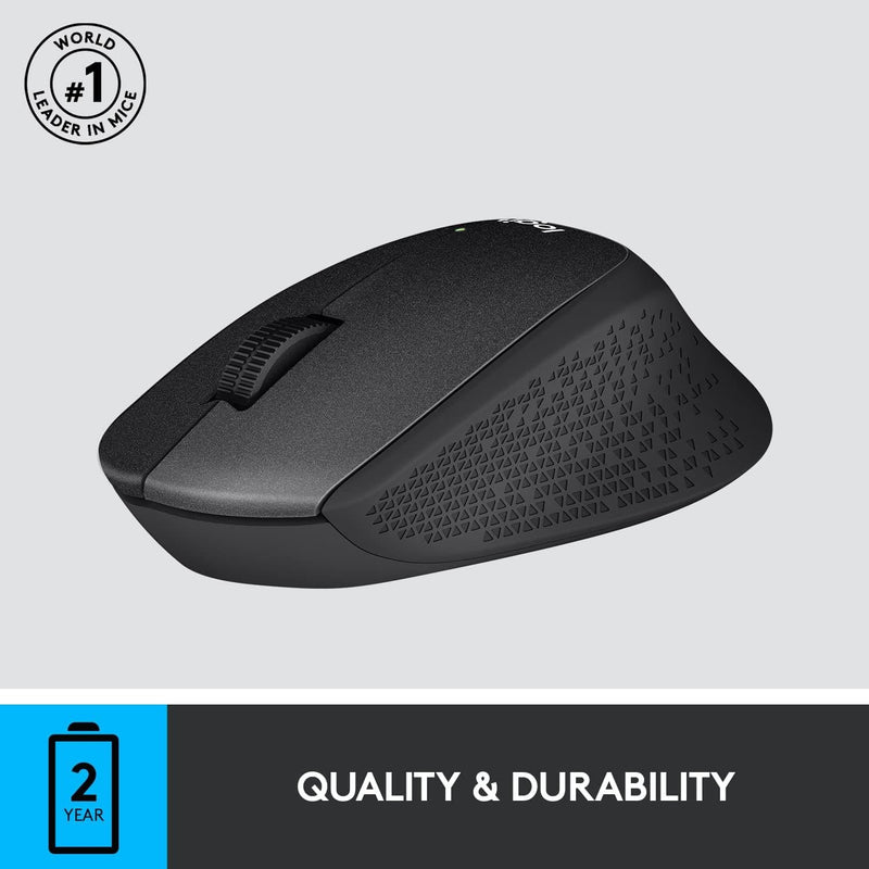 Logitech M330 SILENT PLUS Wireless Mouse, 2.4GHz with USB Nano Receiver, 1000 DPI Optical Tracking, 2-year Battery Life, Compatible with PC, Mac, Laptop, Chromebook - Black - Premium Climate Pledge Friendly: Computers from Visit the Logitech Store - Just $34.99! Shop now at Handbags Specialist Headquarter