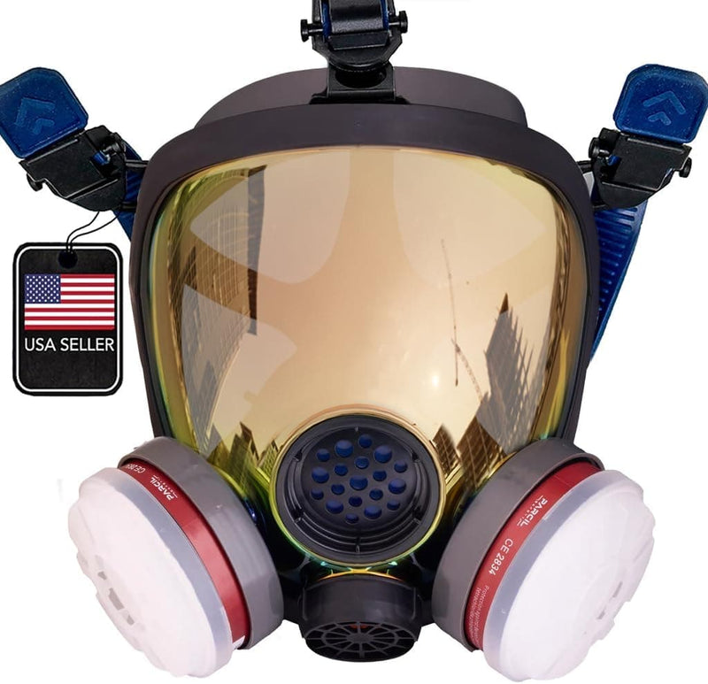 Full Face Organic Vapor, Chemical, & Particulate Respirator - 1 Year Manufacturer Warranty - Reusable Eye Protection Mask - Premium Health Care from Visit the Parcil Distribution Store - Just $159.99! Shop now at Handbags Specialist Headquarter