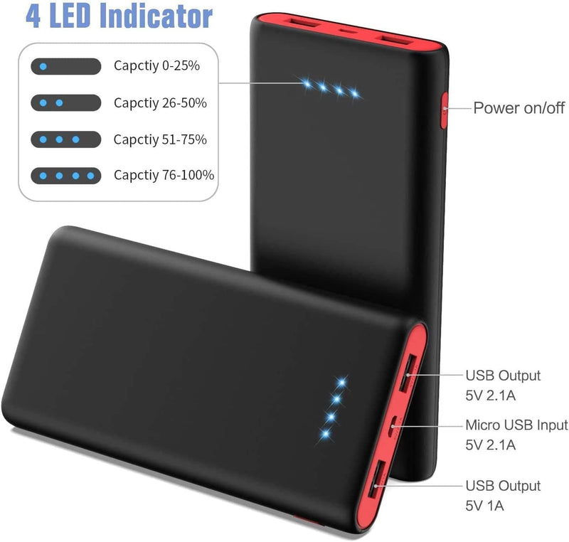 Portable Charger Power Bank 25800mAh, Ultra-High Capacity Fast Phone Charging with Newest Intelligent Controlling IC, 2 USB Port External Cell Phone Battery Pack Compatible with iPhone,Android etc - Premium DECOR from Brand: Ekrist - Just $35.99! Shop now at Handbags Specialist Headquarter