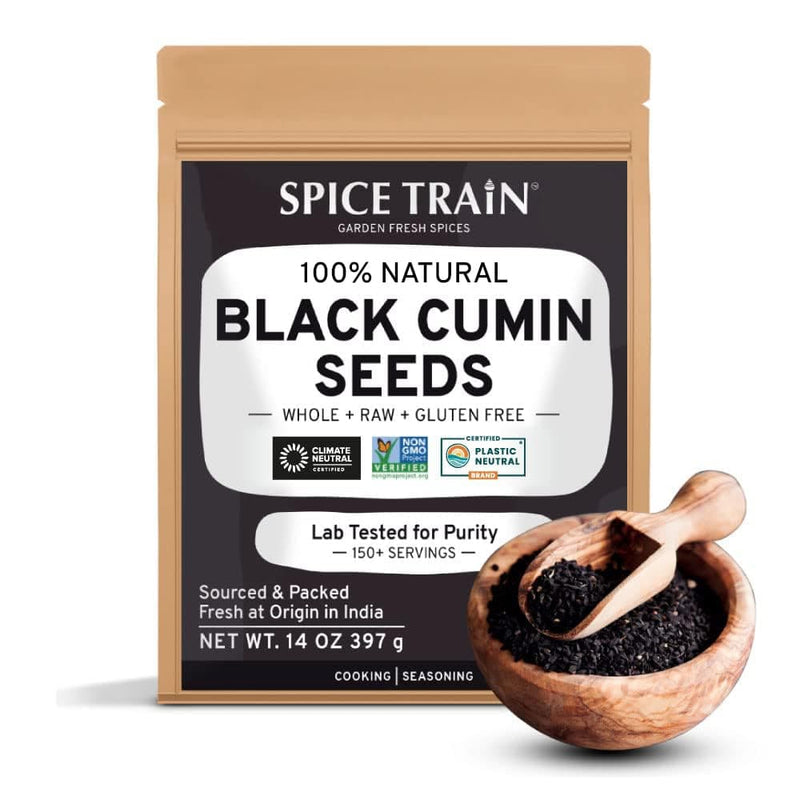 SPICE TRAIN Black Cumin Seeds Whole (397g/14oz) Nigella Sativa for Cooking, Resealable Zip Lock Pouch, Raw Kalonji from India, Vegan, Gluten free - Premium Health Care from Visit the SPICE TRAIN Store - Just $11.99! Shop now at Handbags Specialist Headquarter