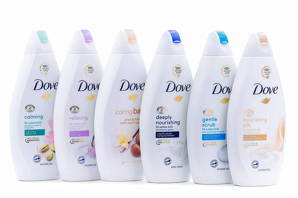 Dove Body Wash Variety - Shea Butter, Deep Moisture, Pistachio Cream, Coconut Milk, Gentle Exfoliating and Silk Glow, 16.9oz Each International Version ,16.9Oz, 6 Count (Pack of 1) - Premium Shampoo Towel Set from Visit the Dove Store - Just $43.99! Shop now at Handbags Specialist Headquarter
