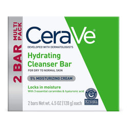 CeraVe Hydrating Cleanser Bar | Soap-Free Body and Facial Cleanser with 5% Cerave Moisturizing Cream | Fragrance-Free |2-Pack, 4.5 Ounce Each - Premium Soaps from Visit the CeraVe Store - Just $12.99! Shop now at Handbags Specialist Headquarter