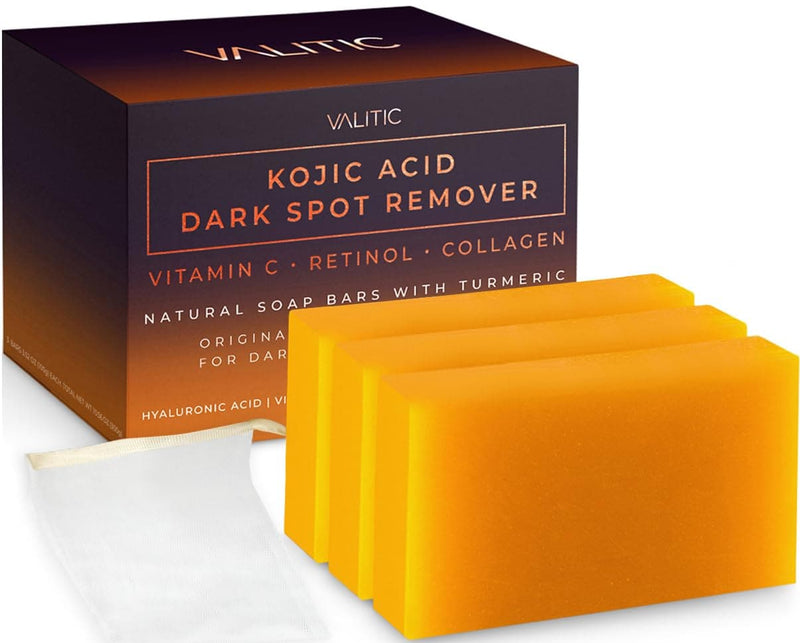 VALITIC Kojic Acid Dark Spot Remover Soap Bars with Vitamin C, Retinol, Collagen, Turmeric - Original Japanese Complex Infused with Hyaluronic Acid, Vitamin E, Shea Butter, Castile Olive Oil (2 Pack) - Premium Body Wash from Visit the VALITIC Store - Just $14.99! Shop now at Handbags Specialist Headquarter