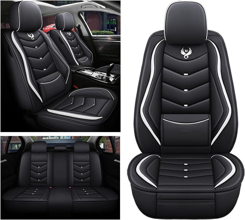 5 Seat Covers for Toyota RAV4 2011-2024 Nappa Leather Car Seat Covers Waterproof and Dustproof Car Seat Protectors Comfort Car Seat Covers with Airbag（Luxury，Black） - Premium Auto accessories from Visit the TNOKDY Store - Just $280.99! Shop now at Handbags Specialist Headquarter