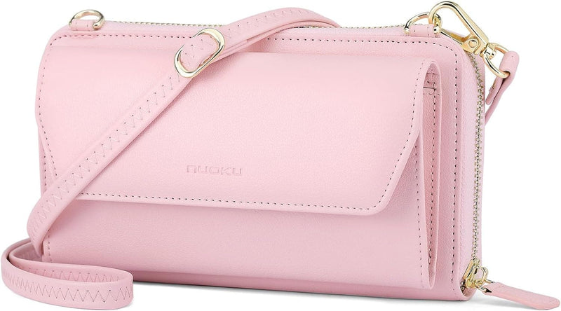 nuoku Womens RFID Wallet Purse Wristlet Crossbody Clutch with Zip Around 2 Strap - Premium Wristlets from Visit the nuoku Store - Just $62.99! Shop now at Handbags Specialist Headquarter