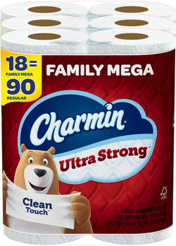 Charmin Ultra Strong Clean Touch Toilet Paper, 24 Family Mega Rolls = 123 Regular Rolls - Premium Toilet Paper from Visit the Charmin Store - Just $74.99! Shop now at Handbags Specialist Headquarter