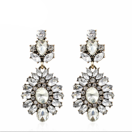 JURAN Full Crystal Earring New Fashion Charm Jewelry Crystal Earrings For Women Statement Stud Earrings R2203 - Premium Earring from eprolo - Just $17.99! Shop now at Handbags Specialist Headquarter