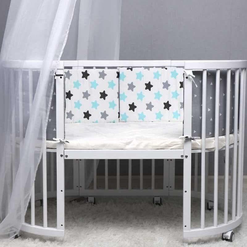 Print Baby Bed Bumper Double-faced Detachable Newborn Crib Around Cot Protector Kids Room Decor - Premium Baby from eprolo - Just $26.99! Shop now at Handbags Specialist Headquarter