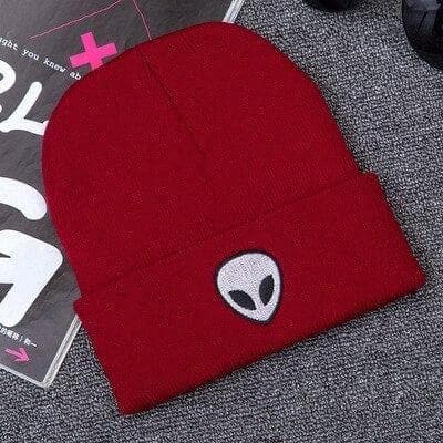 Embroidery Alien Hat Winter Men And Women Cuff Hats Soft Solid Beanies Unisex Warm Knitted Caps Gorros - Premium Men caps from eprolo - Just $18.99! Shop now at Handbags Specialist Headquarter