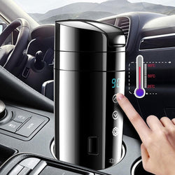 70W Real-time Temperature Vehicle Heating Cup 12V 24V Waterproof Stainless Steel Car Kettle Water Heater Car Mug Travel Kettle - Premium Cups from eprolo - Just $46.99! Shop now at Handbags Specialist Headquarter