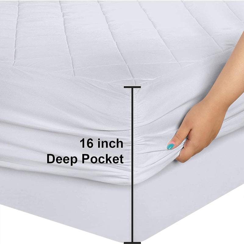 Utopia Bedding Quilted Fitted Mattress Pad (Queen) - Elastic Fitted Mattress Protector - Mattress Cover Stretches up to 16 Inches Deep - Machine Washable Mattress Topper - Premium Bedding from Visit the Utopia Bedding Store - Just $22.99! Shop now at Handbags Specialist Headquarter