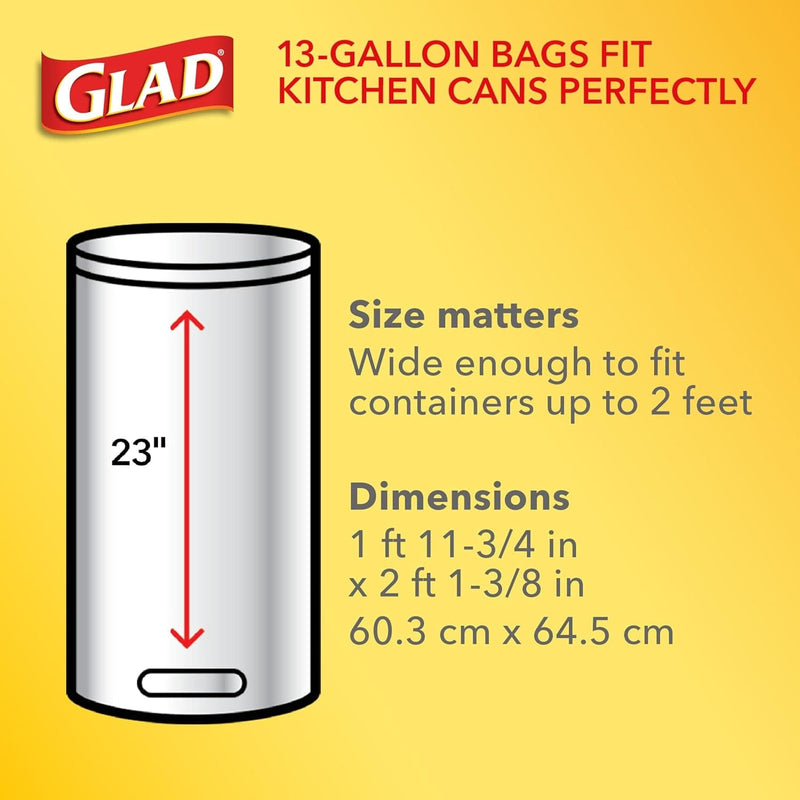 Glad ForceFlex Tall Kitchen Drawstring Trash Bags, 13 Gal, Fresh Clean Scent with Febreze, 110 Ct - Premium Trash Bags from Visit the GLAD Store - Just $14.99! Shop now at 