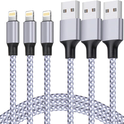 TAKAGI [MFi Certified] iPhone Charger, Lightning Cable 3PACK 6FT Nylon Braided USB Charging Cable High Speed Transfer Cord Compatible with iPhone 14/13/12/11 Pro Max/XS MAX/XR/XS/X/8/iPad - Premium Adapters and Cables from Visit the TAKAGI Store - Just $14.99! Shop now at Handbags Specialist Headquarter