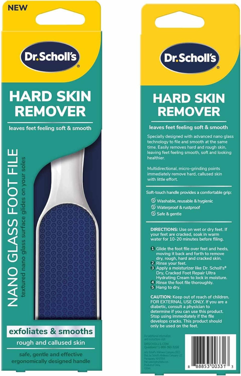 Dr. Scholl's Hard Skin Remover Nano Glass Foot File - Foot Callus Remover, Durable Foot Scrubber, Dead Skin Remover, Hygienic Pedicure Tool, Long Lasting Foot Buffer, Soft Smooth Feet - Premium Hand, Foot & Nail Tools from Visit the Dr. Scholl's Store - Just $12.99! Shop now at Handbags Specialist Headquarter