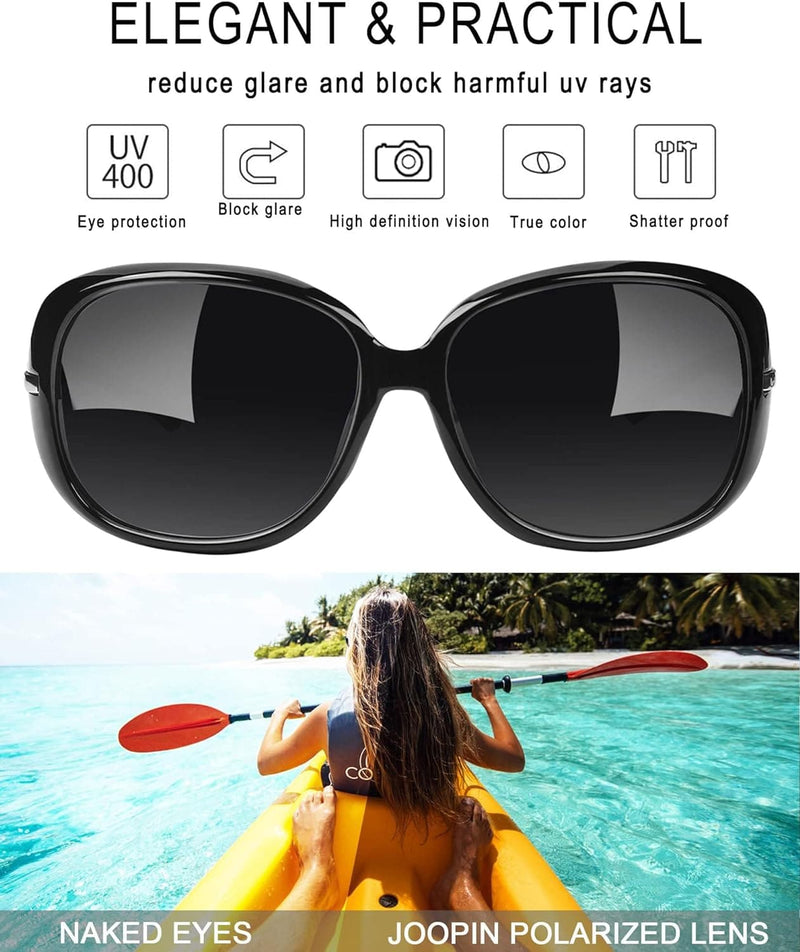 Joopin Jackie Sunglasses, Oversized Shades for Women Trendy Big Rectangle Sun Glasses Polarized UV Protection Sunnies - Premium Women's Sunglasses from Visit the Joopin Store - Just $31.99! Shop now at Handbags Specialist Headquarter