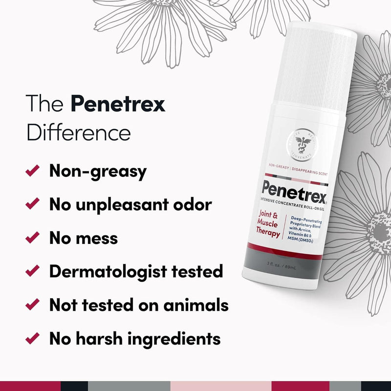 Penetrex Joint & Muscle Therapy Roll On – Soothing Gel for Back, Neck, Hands, Feet – Premium Whole Body Rub with Arnica, Vitamin B6 MSM & Boswellia – 3oz - Premium Health Care from Visit the Penetrex Store - Just $41.99! Shop now at Handbags Specialist Headquarter