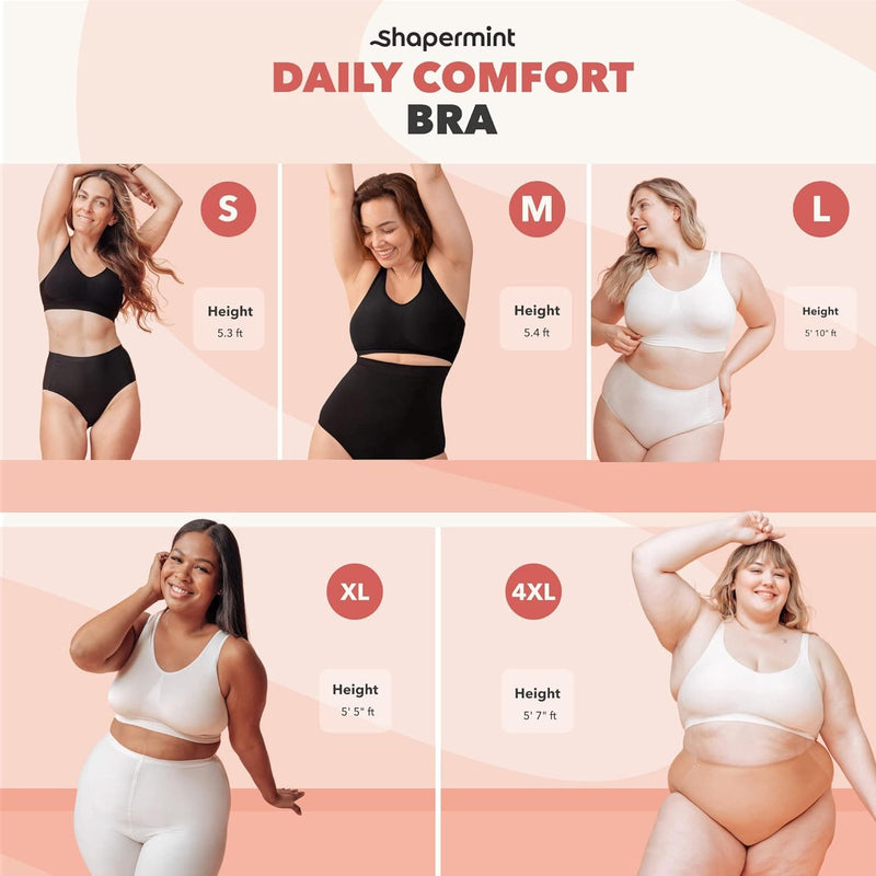 SHAPERMINT Compression Wirefree High Support Bra for Women Small to Plus Size Everyday Wear, Exercise and Offers Back Support - Premium Everyday Bras from Visit the SHAPERMINT Store - Just $0! Shop now at Handbags Specialist Headquarter