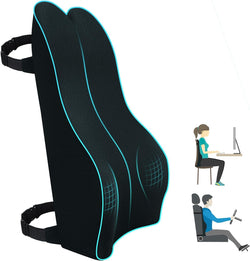 Lumbar Support Pillow for Office Chair - Lumbar Pillow for Car -Memory Foam Long Office Chair Back Support for Upper,Middle and Lower Back Pain Relief/Posture Improved with Double Strap-Black - Premium Lumbar Pillows from Visit the Dreamer Car Store - Just $28.78! Shop now at Handbags Specialist Headquarter