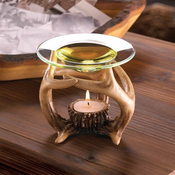 Antler Oil Warmer Oil Warmer Features a Clear Glass Basin for Scented Oil Tealight Candle Inside - Premium Home from Antler - Just $19.99! Shop now at Handbags Specialist Headquarter