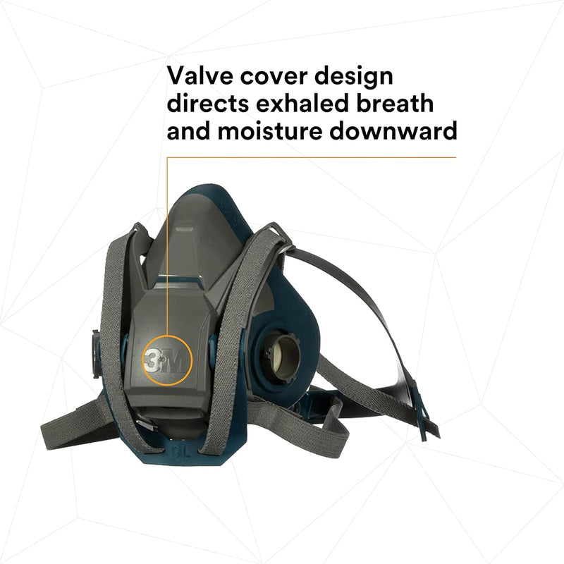 3M Rugged Comfort Quick Latch Half Facepiece Reusable Respirator 6503QL, Gases, Vapors, Dust, Large, Gray/Teal - Premium Health Care from Brand: 3M - Just $44.99! Shop now at Handbags Specialist Headquarter