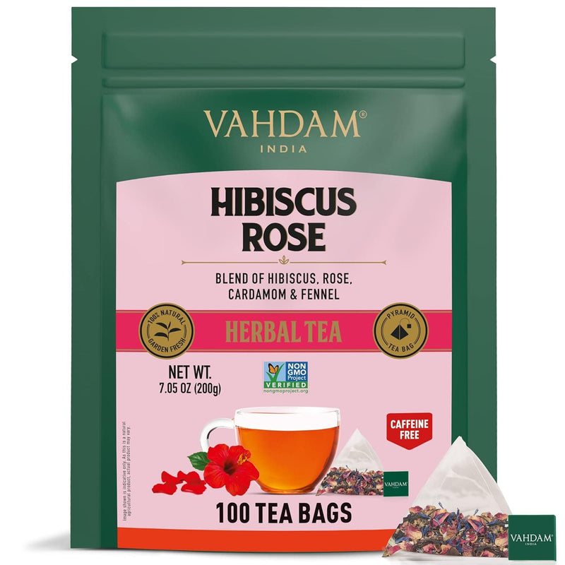 VAHDAM, Turmeric Ginger Herbal Tea Bags (100 Pyramid Tea Bags) Caffeine Free, Non GMO, Gluten Free | 100% Pure Herbal Blend - Savory & Spicy | Whole Loose Leaf Tea Bags - Premium Health Care from Visit the VAHDAM Store - Just $39.99! Shop now at Handbags Specialist Headquarter