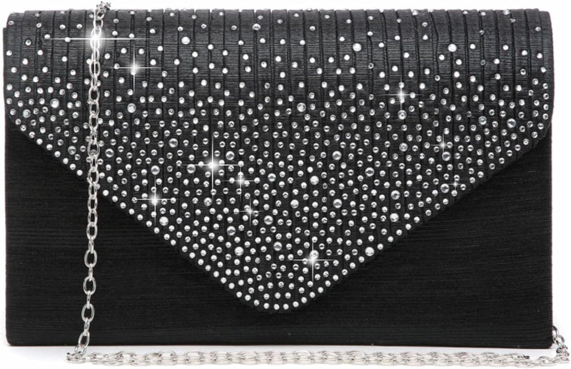 Dasein Ladies Frosted Satin Evening Clutch Purse Bag Crossbody Handbags Party Prom Wedding Envelope - Premium Clutches & Evening Bags from Visit the Dasein Store - Just $31.99! Shop now at Handbags Specialist Headquarter