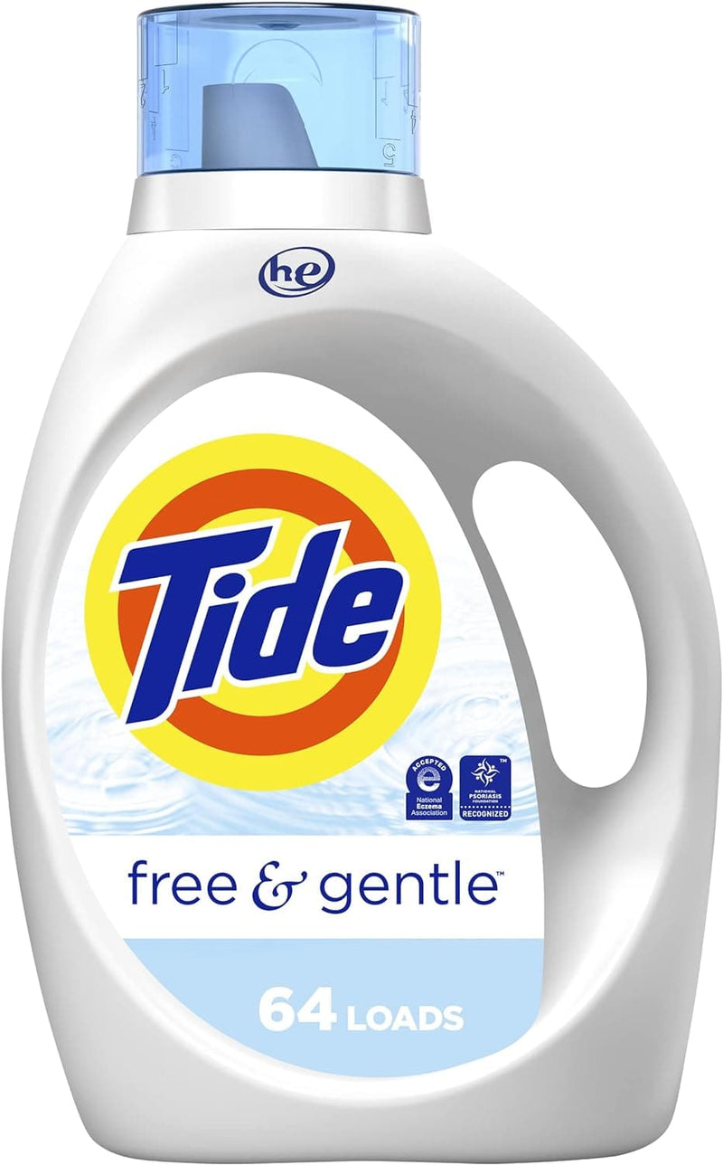 Tide Free & Gentle Liquid Laundry Detergent 100 loads 146 fl oz HE Compatible