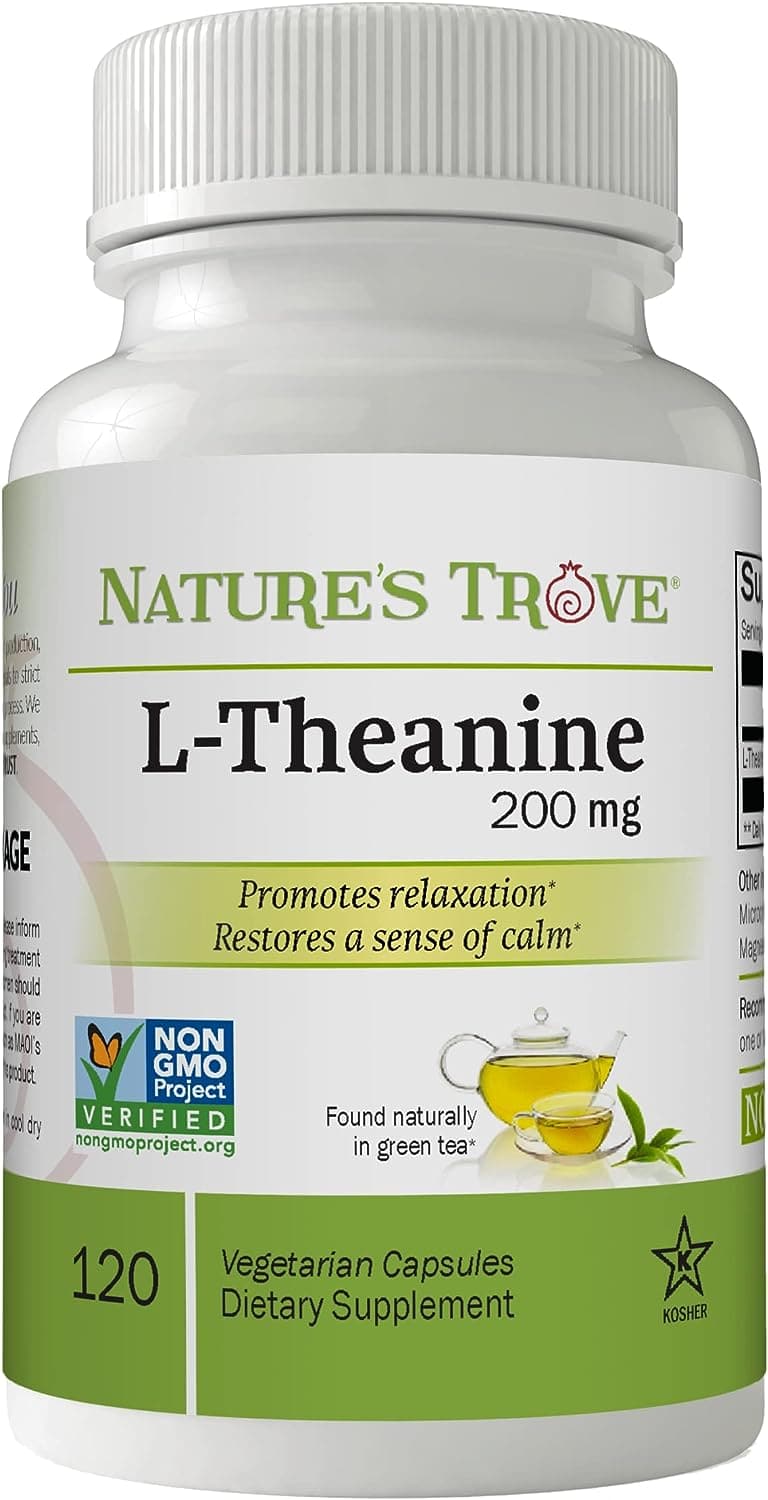 Nature's Trove L-Theanine 200mg 120 Vegetarian Capsules - Premium Health Care from Visit the Nature's Trove Store - Just $18.99! Shop now at Handbags Specialist Headquarter