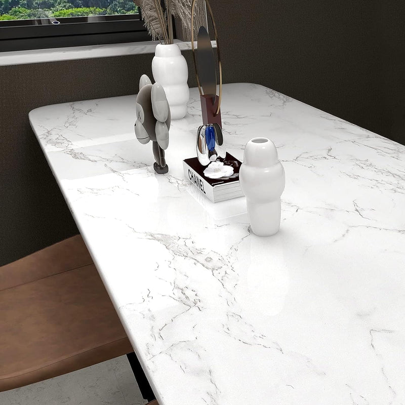 Glossy Marble Paper Granite Grey/White Roll Kitchen Countertop Cabinet Furniture Refurbishment Thick Wallpaper PVC Easy Removable Upgrade 11.8"x78.7" - Premium HOME DÉCOR from Visit the practicalWs Store - Just $10.97! Shop now at Handbags Specialist Headquarter