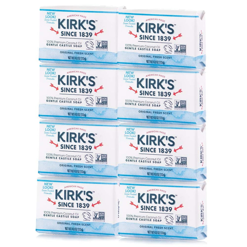 Kirk's Castile Bar Soap Clean Soap for Men, Women & Children | Premium Coconut Oil | Sensitive Skin Formula, Vegan | Fragrance-Free/Unscented | 4 oz. Bars - 18 Pack - Premium Soaps from Visit the Kirk's Store - Just $13.41! Shop now at Handbags Specialist Headquarter