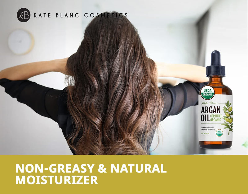 Argan Oil for Hair and Skin - Kate Blanc Cosmetics. 100% Pure Cold Pressed Organic Argan Hair Oil for Curly Frizzy Hair. Stimulate Growth for Dry Damaged Hair. Moroccan Skin Moisturizer (Light 4oz) - Premium HAIR from Visit the Kate Blanc Cosmetics Store - Just $24.99! Shop now at Handbags Specialist Headquarter