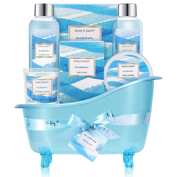 Gift Set for Women, Gift Basket for Women, Body & Earth Women Bath Set Lavender Spa Baskets with Bubble Bath, Bath Salts, Body Lotion, Scented Candle, Christmas Gifts for Women, Christmas Gift Basket - Premium Bath & Shower Sets from Visit the BODY & EARTH Store - Just $31.99! Shop now at Handbags Specialist Headquarter