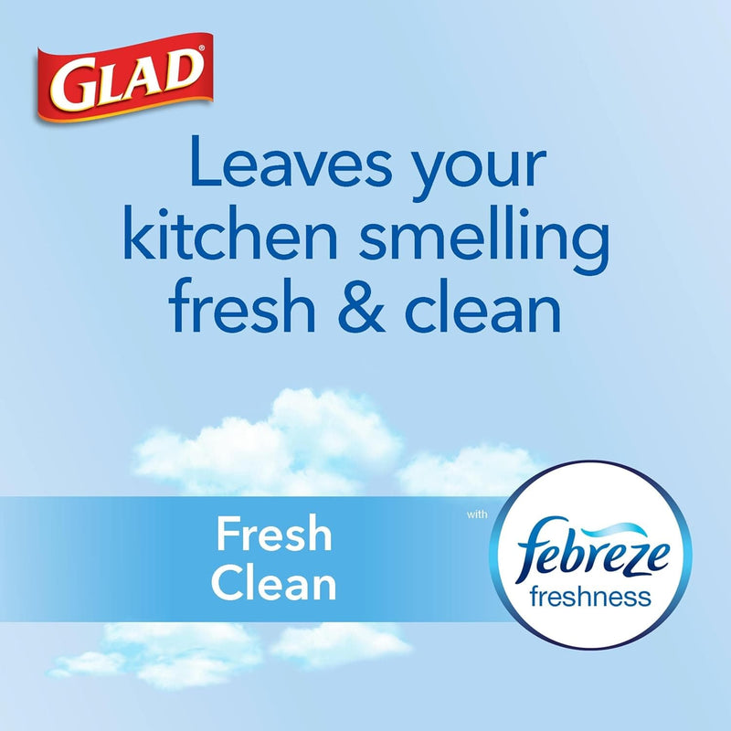 Glad ForceFlex Tall Kitchen Drawstring Trash Bags, 13 Gal, Fresh Clean Scent with Febreze, 110 Ct - Premium Trash Bags from Visit the GLAD Store - Just $14.99! Shop now at 