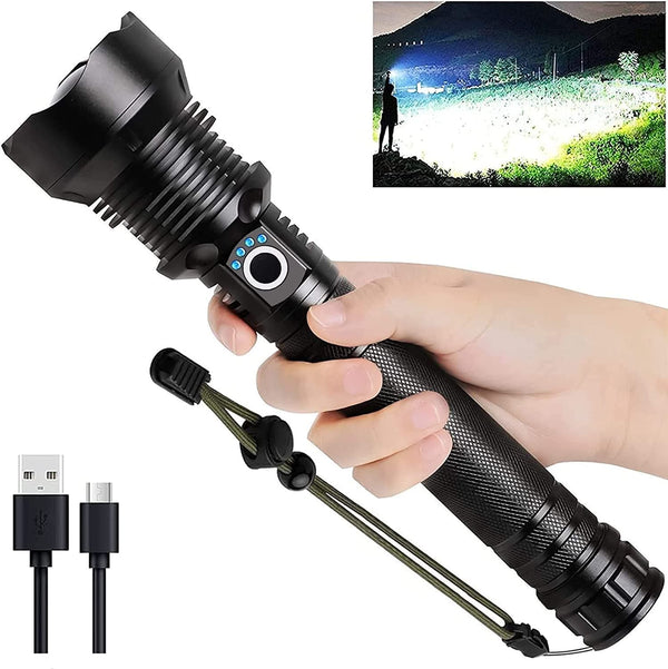 Lylting Rechargeable LED Flashlights High Lumens, 90000 Lumens Super Bright Zoomable Waterproof Flashlight with Batteries Included & 3 Modes, Powerful Handheld Flashlight for Camping Emergencies - Premium DECOR from Visit the Lylting Store - Just $69.98! Shop now at Handbags Specialist Headquarter