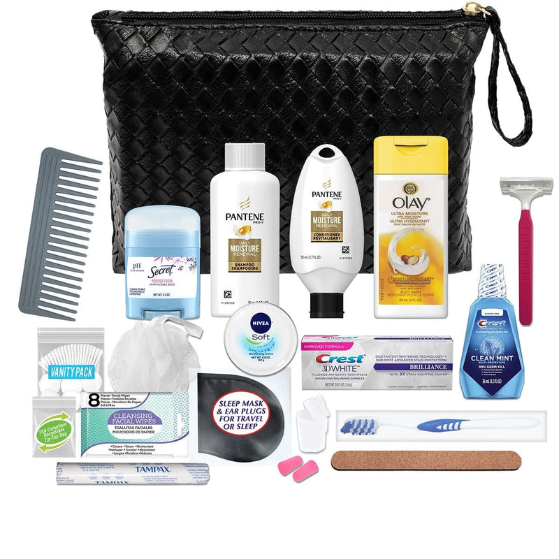 Convenience Kits International Women's Deluxe 10 Piece Kit with Travel Size TSA Compliant Essentials Featuring: Pantene Hair Products in Reusable Toiletry Zippered Bag - Premium Bath & Shower Sets from Visit the Convenience Kits International Store - Just $15.99! Shop now at Handbags Specialist Headquarter