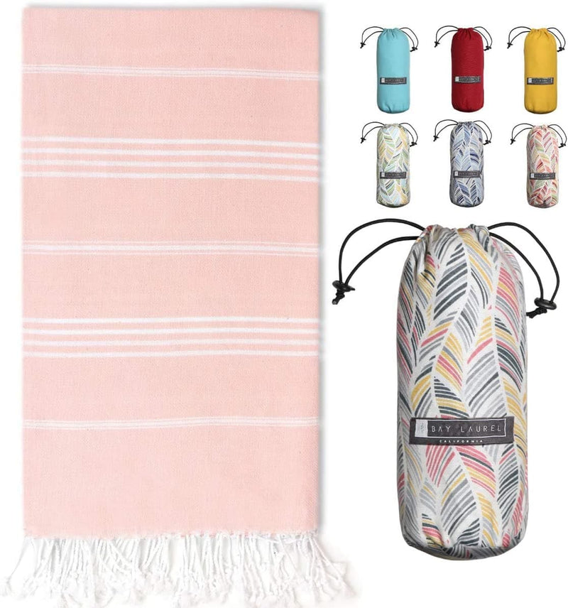 BAY LAUREL Turkish Beach Towel with Travel Bag 39 x 71 Quick Dry Sand Free Lightweight Large Oversized Beach Towel Turkish Towels Light Beach Towel Travel Towels - Premium TOWEL SET from Visit the BAY LAUREL Store - Just $26.99! Shop now at Handbags Specialist Headquarter