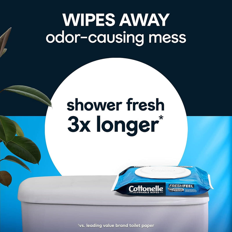 Cottonelle Freshfeel Flushable Wet Wipes, Adult Wet Wipes, 8 Flip-Top Packs, 42 Wipes per Pack (8 Packs of 42) (336 Total Flushable Wipes), Packaging May Vary - Premium Bathroom from Visit the Cottonelle Store - Just $28.99! Shop now at Handbags Specialist Headquarter