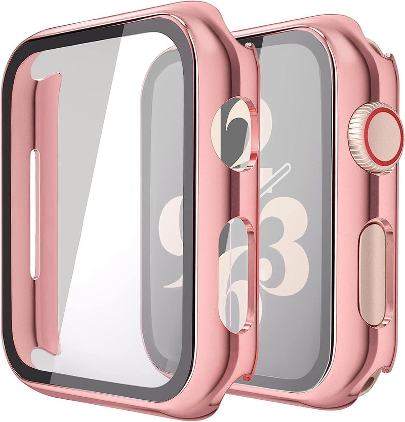 Misxi 2 Pack Hard PC Case with Tempered Glass Screen Protector Compatible with Apple Watch Series 6 SE Series 5 Series 4 44mm, Black - Premium Health Care from Visit the Misxi Store - Just $24.67! Shop now at Handbags Specialist Headquarter