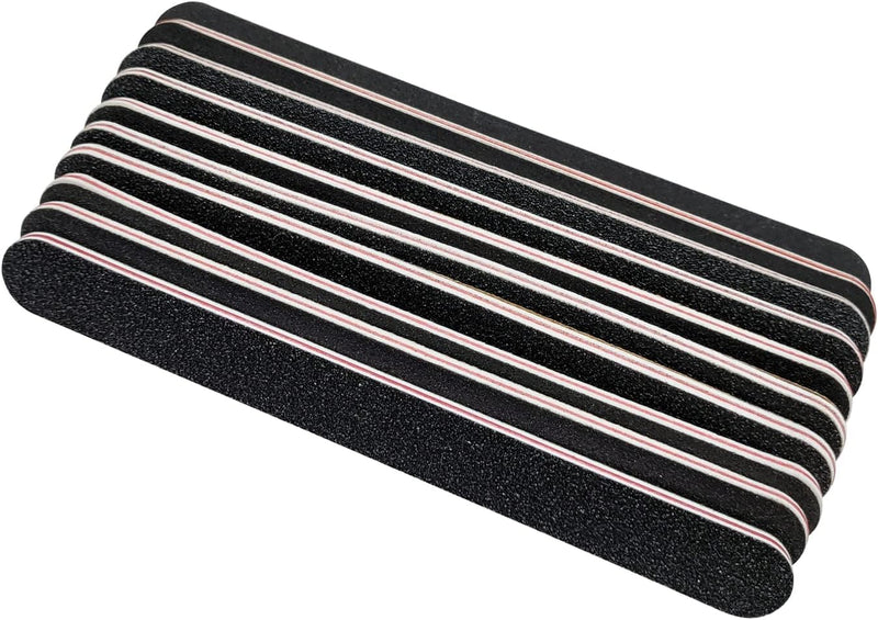HeeYaa Nail File 10 PCS Professional Double Sided 100/180 Grit Nail Files Emery Board Black Manicure Pedicure Tool and Nail Buffering Files - Premium Hand, Foot & Nail Tools from Visit the HeeYaa Store - Just $6.99! Shop now at Handbags Specialist Headquarter