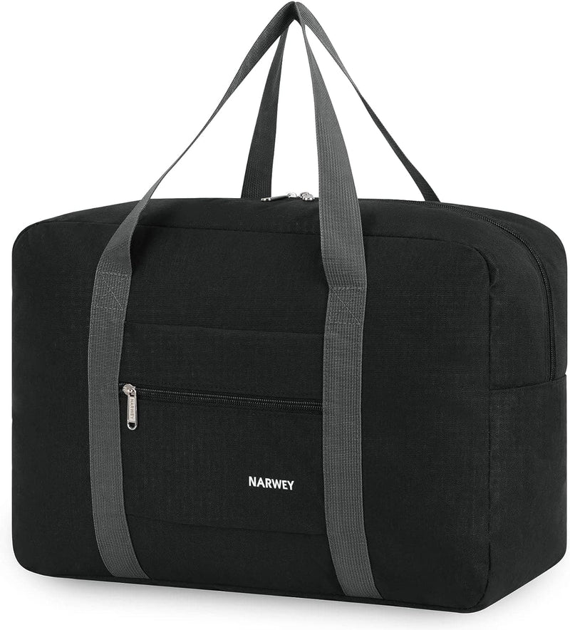 For Spirit Airlines Personal Item Bag 18x14x8 Foldable Travel Duffel Bag Tote Carry on Luggage Duffle Overnight for Women and Men (Thick Series Black (with Shoulder Strap)) - Premium Travel Duffels from Visit the Narwey Store - Just $17.99! Shop now at Handbags Specialist Headquarter