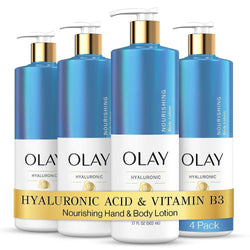 Olay Nourishing & Hydrating Body Lotion for Women with Hyaluronic Acid 17 fl oz Pump Pack of 4 - Premium Body Lotion from Visit the Olay Store - Just $44.99! Shop now at Handbags Specialist Headquarter